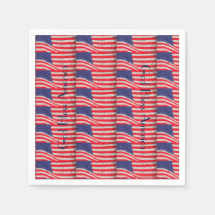 Guardanapo De Papel Papel Patriótico Napkins, América Deus abençoe