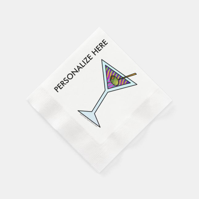 GUARDANAPO DE PAPEL PAPEL PERSONALIZADO COCKTAIL NAPKINS - MARTINI DES (Canto)