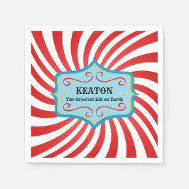 Guardanapo De Papel Papel personalizado de circo de vindima Napkins