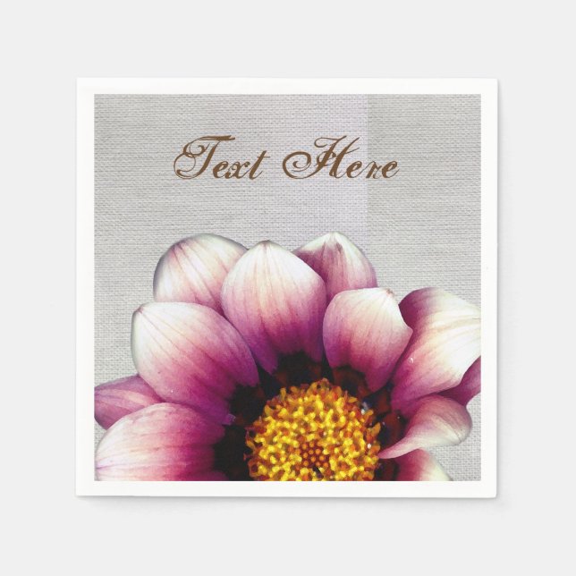 Guardanapo De Papel Papel personalizado de fotos com flor rosa - Napki (Frente)