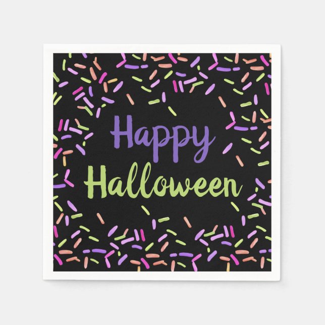 Guardanapo De Papel Papel Personalizado Feliz Halloween Sprinkles (Frente)