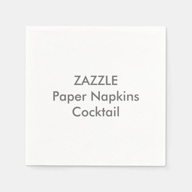Guardanapo De Papel Papel personalizado Napkins BRANCO COCKTAIL (Frente)