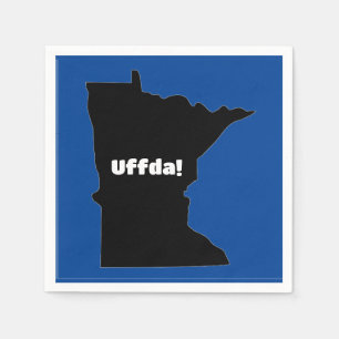 Guardanapo De Papel Papel Personalizável Napkin, Minnesota, Uffda
