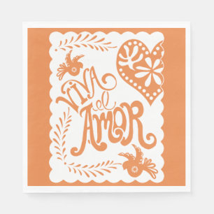 Guardanapo De Papel Papel Picado Citrus Orange Fiesta Banner