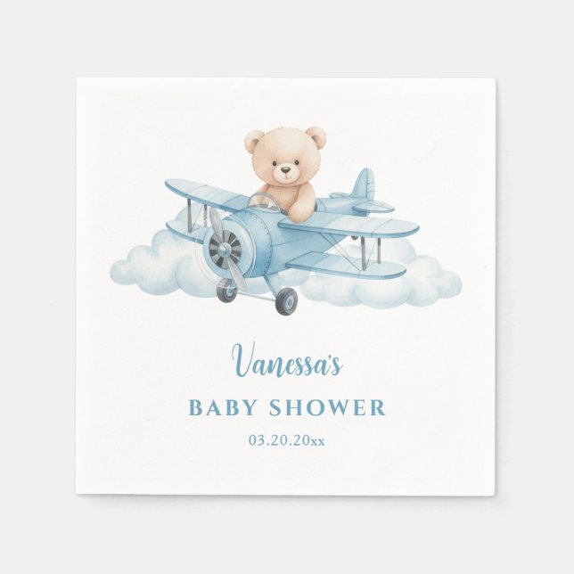 Guardanapo De Papel Papel-Piloto Cute Teddy Bear Napkin (Frente)