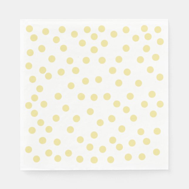 Guardanapo De Papel Papel Polkadot Amarelo Nápoles (Frente)