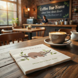 Guardanapo De Papel Papel Preguiça da Cafeteria Personalizada