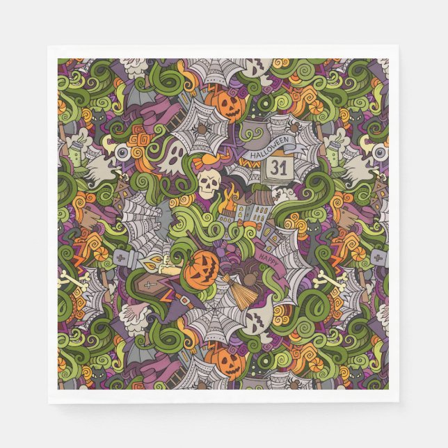 Guardanapo De Papel Papel Spookie de Halloween Napkin (Frente)
