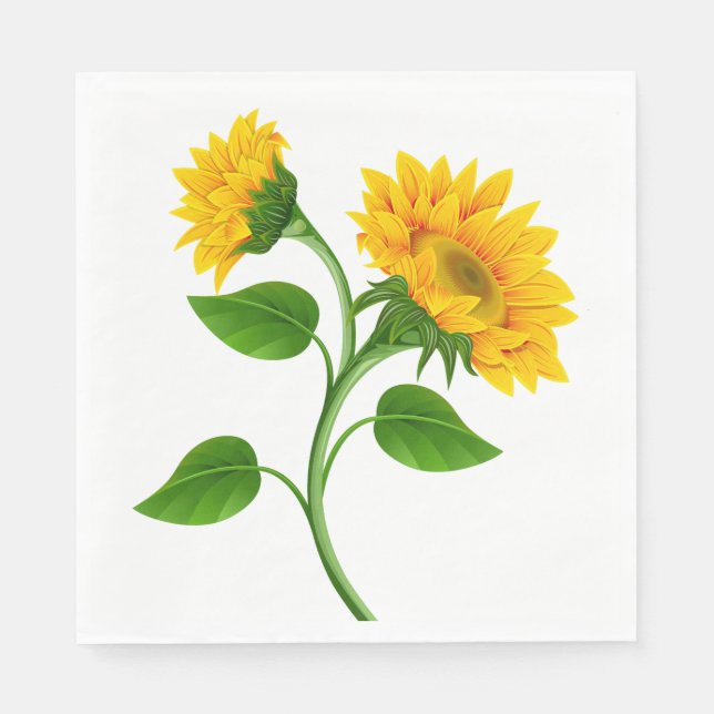 Guardanapo De Papel Papel Sunflower Napkins (Frente)