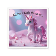 Papel Unicorn Rosa Pôneo Napkins