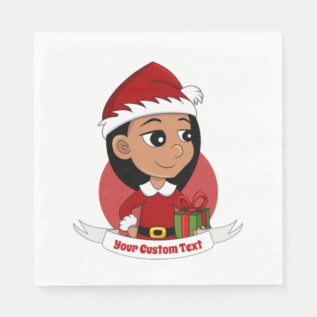 Guardanapo De Papel Papelada de Natal Personalizada (Frente)