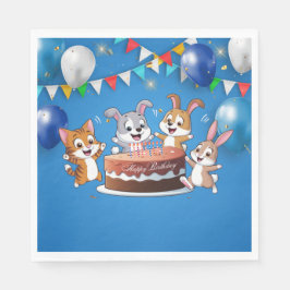 Guardanapo De Papel Papelão de Aniversário