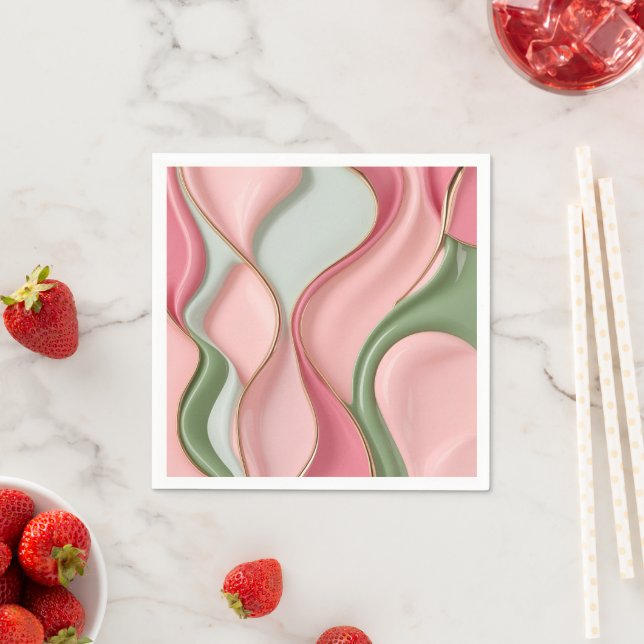 Guardanapo De Papel Paper cocktail napkin in stylish graphic (Insitu)