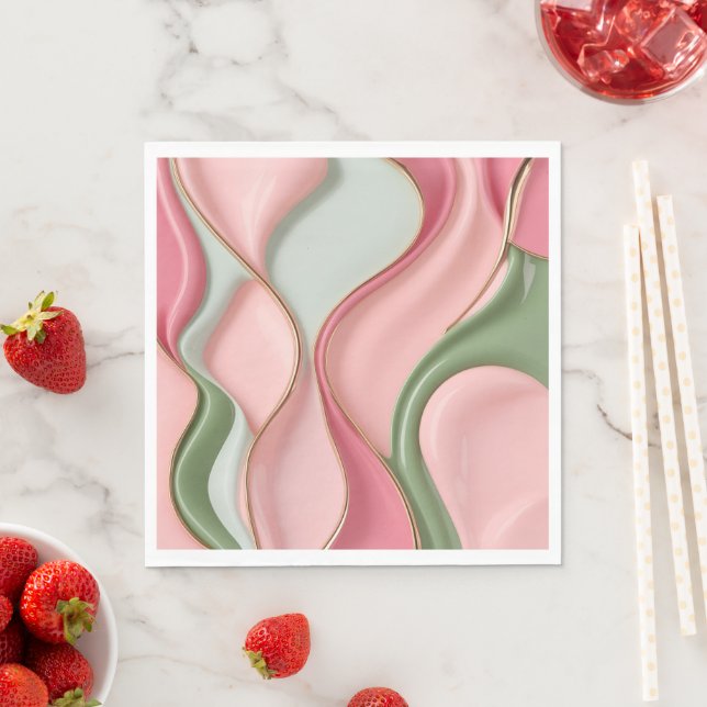 Guardanapo De Papel Paper luncheon napkin in stylish graphic (Insitu)