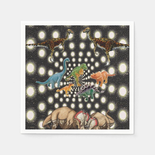 Guardanapo De Papel Paper Napkins Dinosaur (Frente)