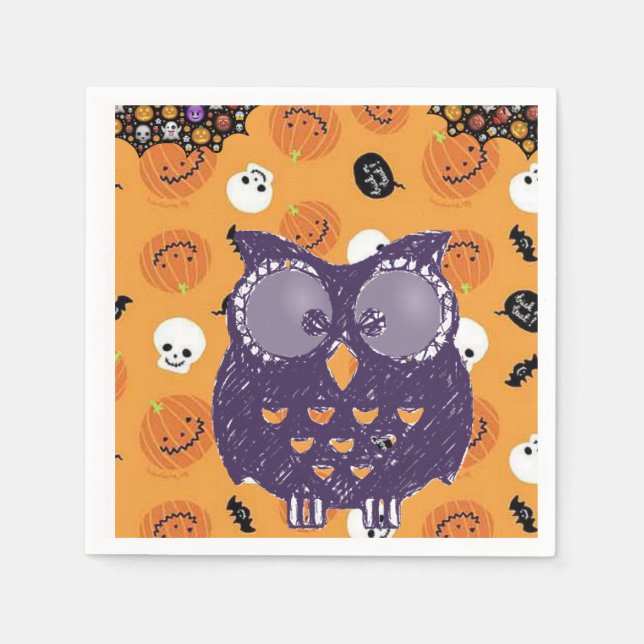 Guardanapo De Papel Paper Napkins Halloween (Frente)