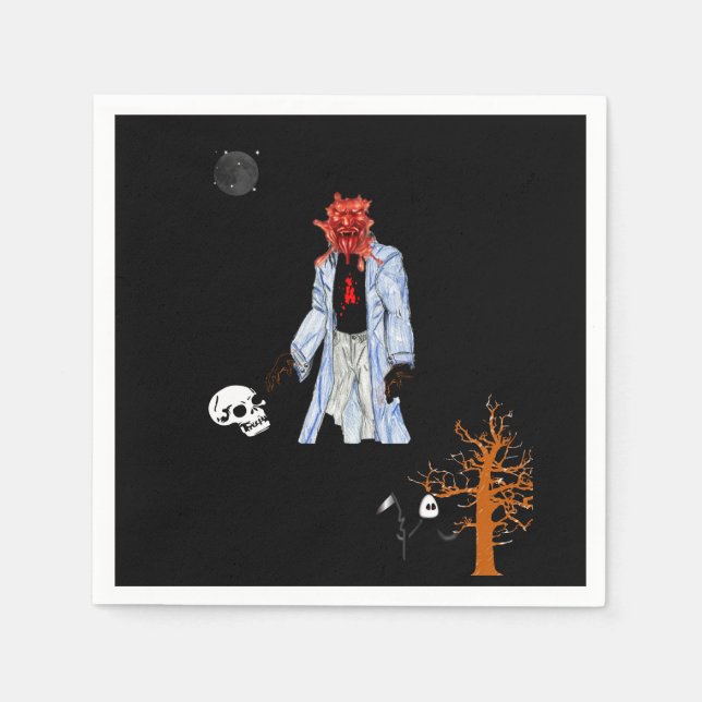 Guardanapo De Papel Paper Napkins Halloween (Frente)