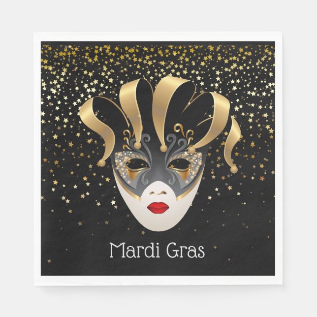 Guardanapo De Papel Paper Napkins Mardi Gras (Frente)