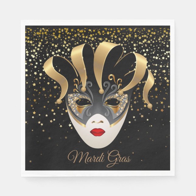 Guardanapo De Papel Paper Napkins Mardi Gras (Frente)