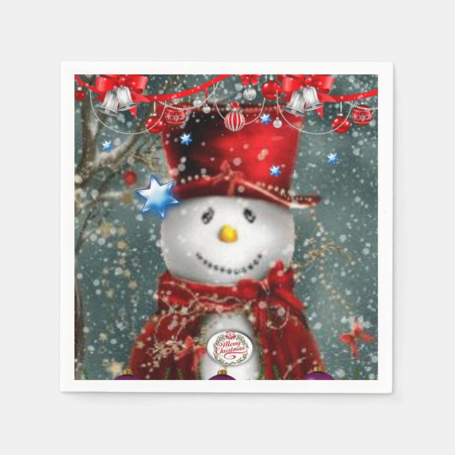 Guardanapo De Papel Paper Napkins Natal (Frente)