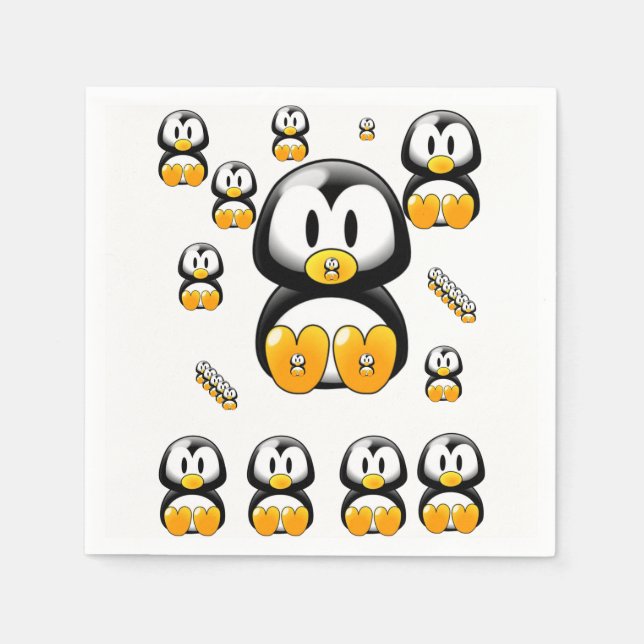 Guardanapo De Papel Paper Napkins Penguin (Frente)