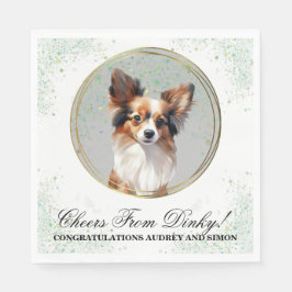 Guardanapo De Papel Papillon Dog Wedding Napkins Com Cães Foto