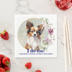 Guardanapo De Papel Papillon Dog Wedding Napkins Com Cães Foto