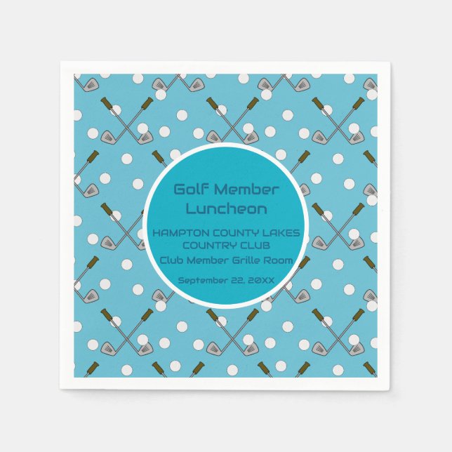 Guardanapo De Papel Papo do Partido Golf - Coquetel Napkin (Frente)