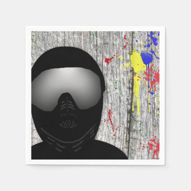 Guardanapo De Papel Papo do Partido Paintball Cocktail Napkin (Frente)