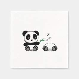 Guardanapo De Papel Par de Pequenos Pandas Bonitos