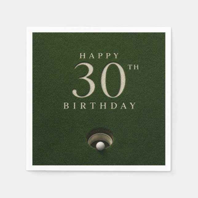 Guardanapo De Papel Par tee de 30º aniversário de golfe  (Frente)