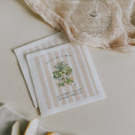 Guardanapo De Papel Par-Tee em Palm Springs | Despedida de Solteira no<br><div class="desc">Adicione um toque final chique à sua despedida de solteira com tema de golfe com este guardanapo elegante. Com listras neutras de cabana, palmeiras em aquarela e detalhes do campo de golfe, este design é perfeito para mesas de coquetéis, aperitivos ou sobremesas. Personalizado com o nome da noiva e os...</div>