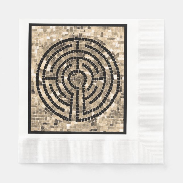 Guardanapo de papel para almoço LABYRINTH V - Pret (Frente)