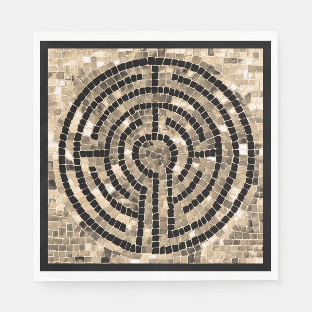 Guardanapo de papel para almoço padrão LABYRINTH V (Frente)