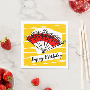 Guardanapo de papel para aniversário de Leque Espa