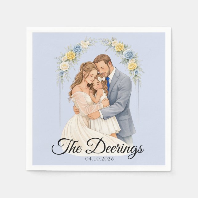 Guardanapo de papel para casamento (Frente)