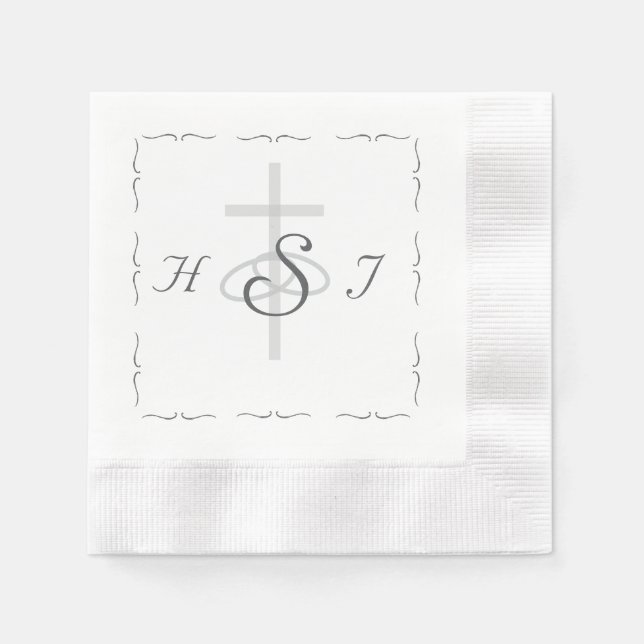 Guardanapo de papel para casamento católico Nuptia (Frente)