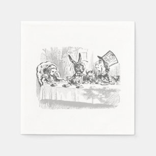 Guardanapo de papel para chá da Alice no País das