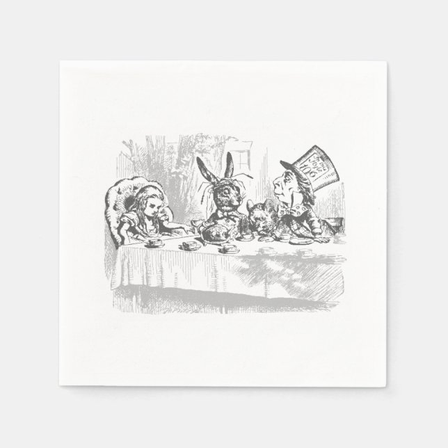 Guardanapo de papel para chá da Alice no País das  (Frente)