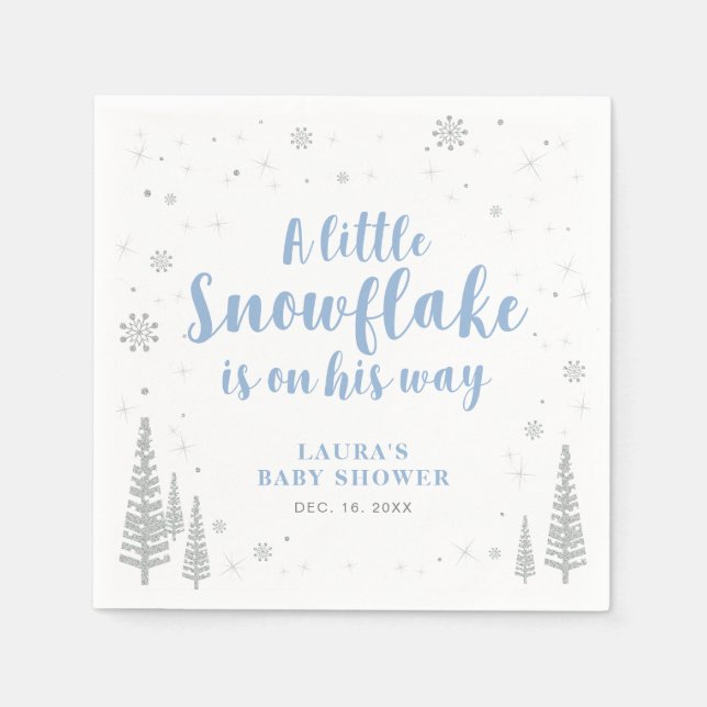 Guardanapo de Papel para Chá de Bebê Natal Menino  (Frente)