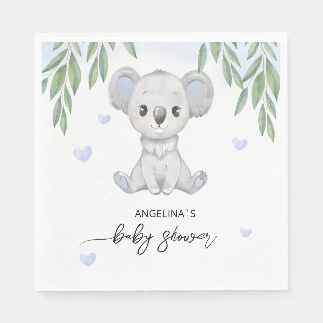 Guardanapo de papel para chá de fraldas. (Frente)