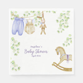 Guardanapo de papel para chá de fraldas.