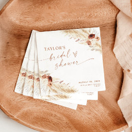 Guardanapo de papel para chá de noiva Boho | Decor
