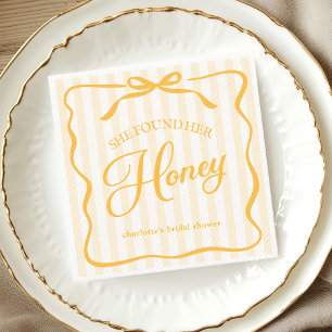Guardanapo de papel para chá de noiva Honey