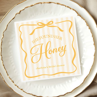 Guardanapo de papel para chá de noiva Honey