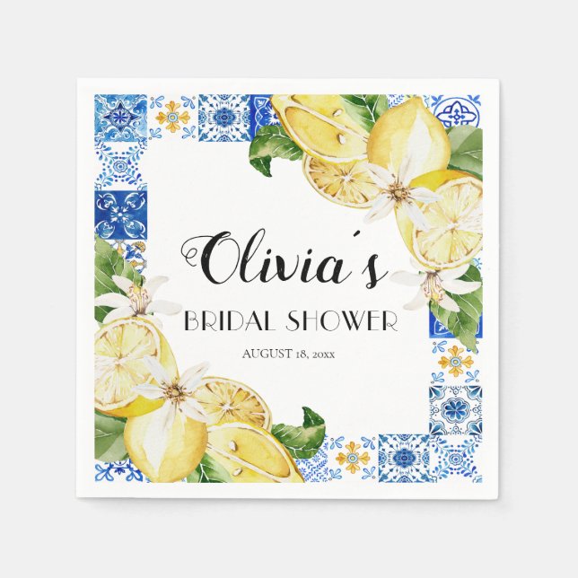 Guardanapo de papel para chá de panela Mediterrâne (Frente)