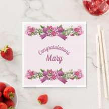 Guardanapo de papel para congratulações elegante