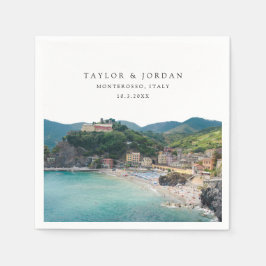 Guardanapo de papel para coquetel de casamento em