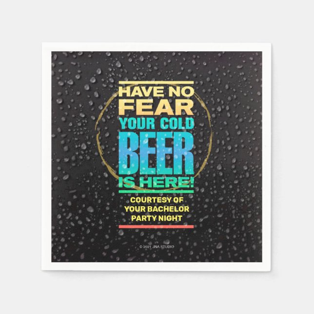 Guardanapo de papel para despedida de solteiro (Frente)