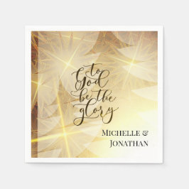 Guardanapo De Papel Para Deus sejam as Douradas Estrelas de Árvore do